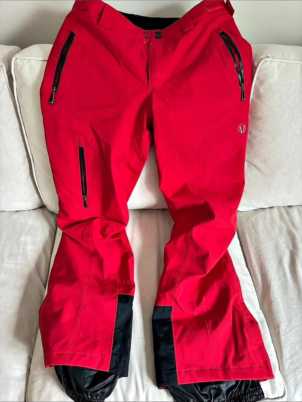 Sunice Men's Ski Pants Red & Black Medium